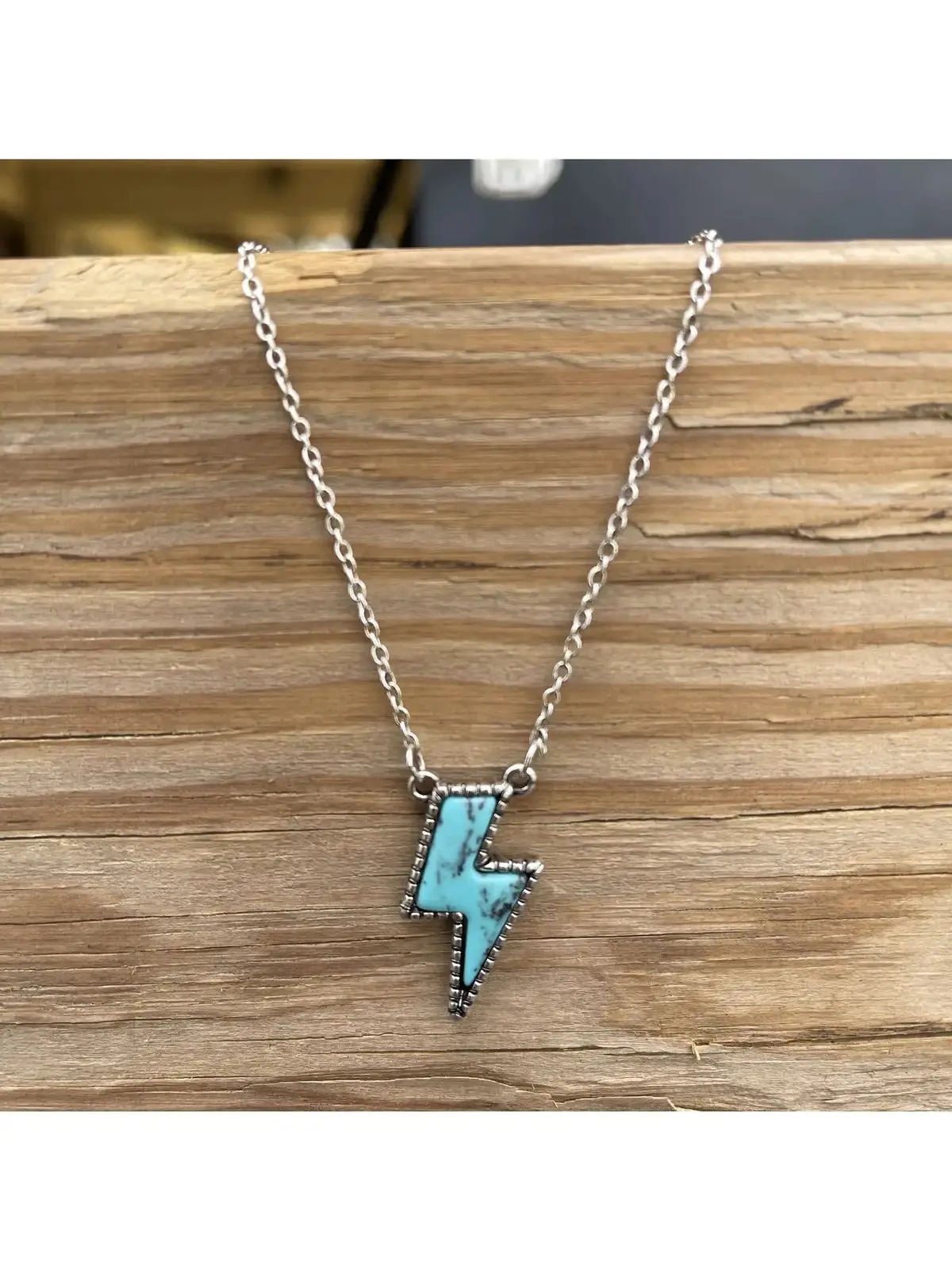Lightning Bolt Turquiose Necklace 1