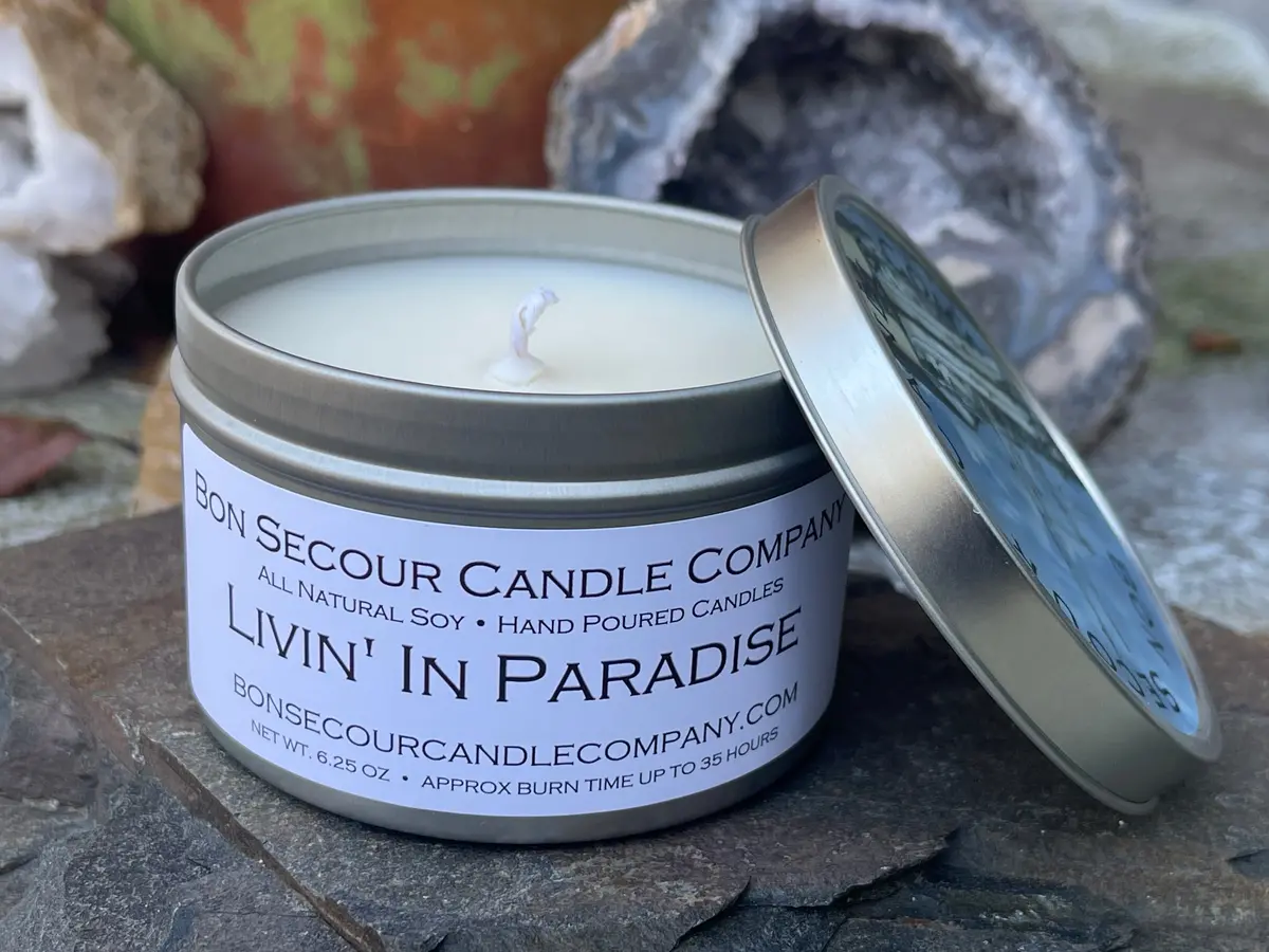 Livin' In Paradise Soy Candle Tin 1