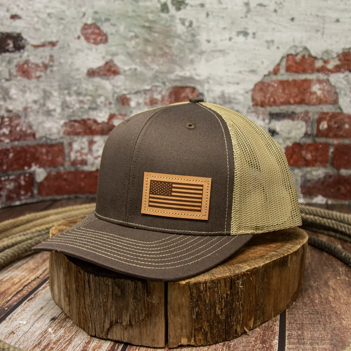 Dally Up American Flag Patch Hat 1