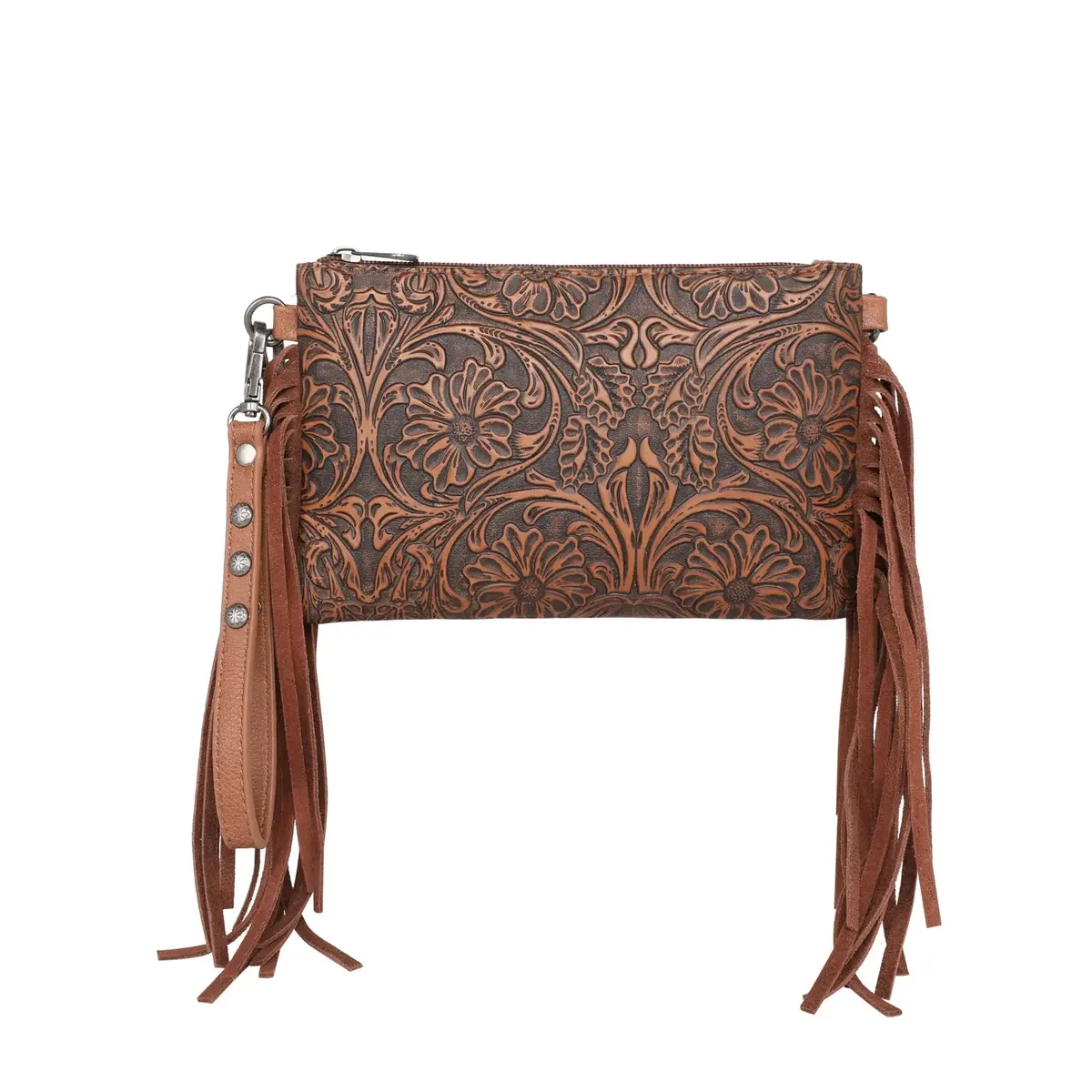 Montana West Tooled Collection Crossbody Clutch 1