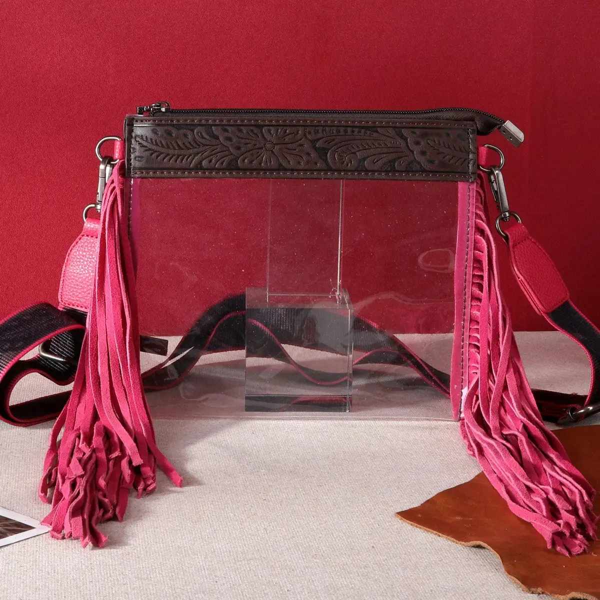 Wrangler Clear Fringe Purse 1