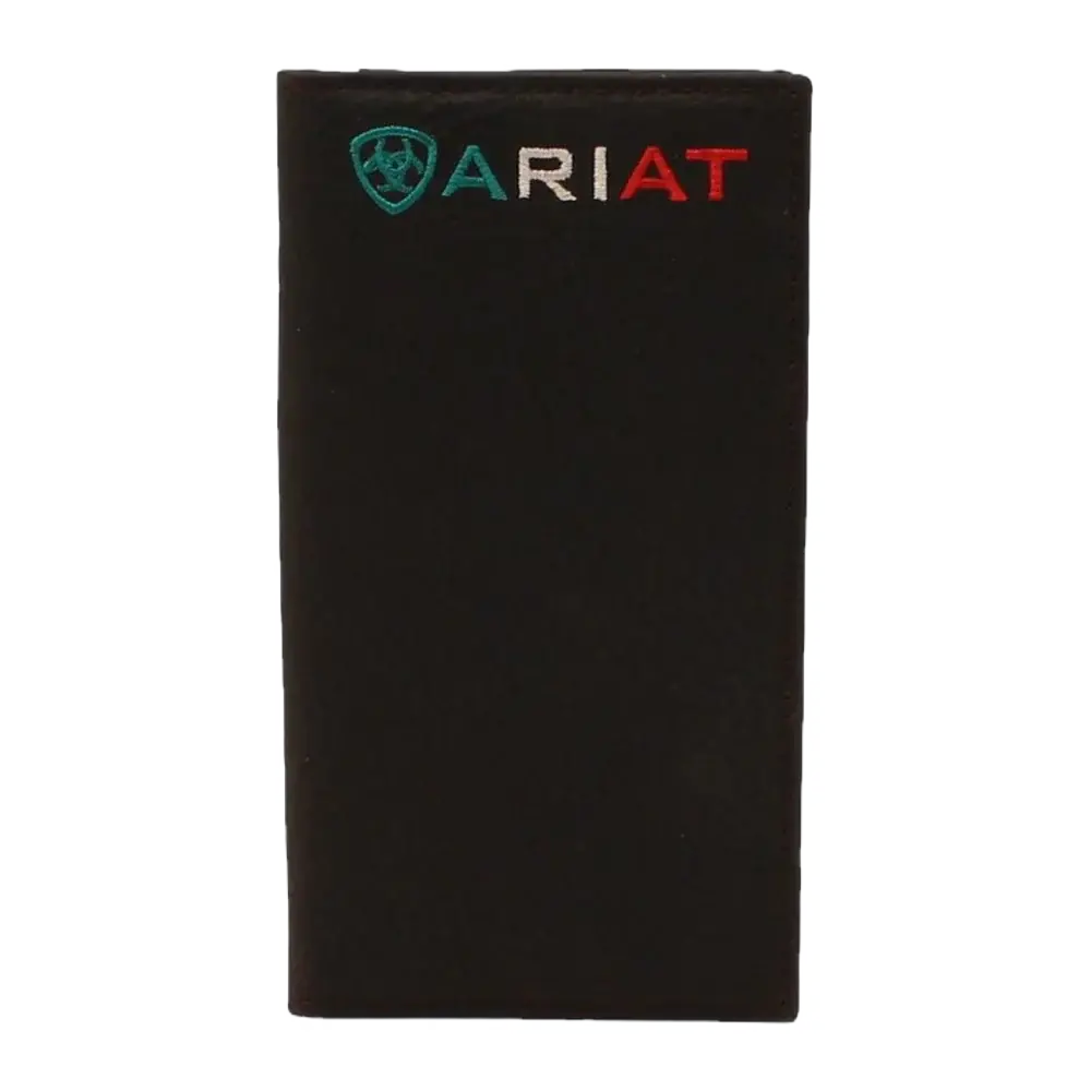 Ariat Western Mexico Logo Rowdy Brown Bifold Wallet 1