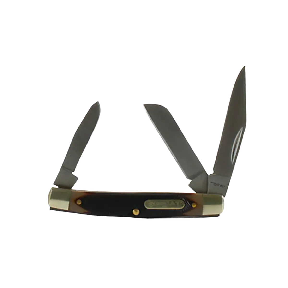 Ariat Large Stockman Brown Folding Knife 3 3/8" 1