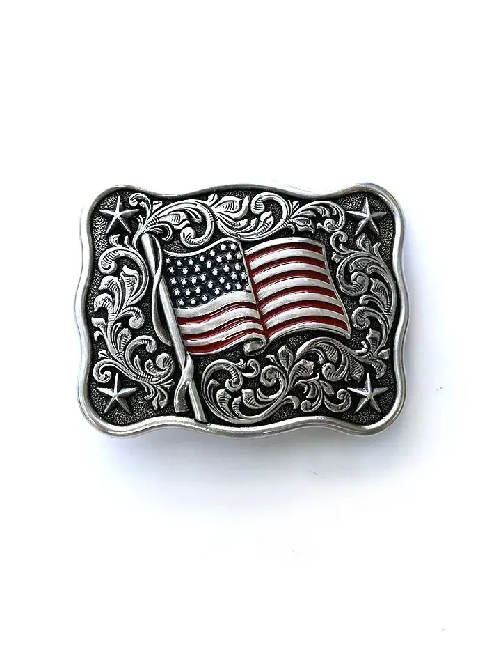 Nocona Waving Flag Belt Buckle 1