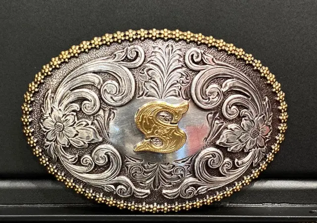 Nocona Initial Belt Buckle S 1