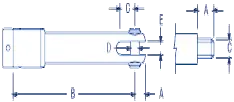 Ronstan Microloc Tamper Res. Fork Mount, 1/4 Thread 1