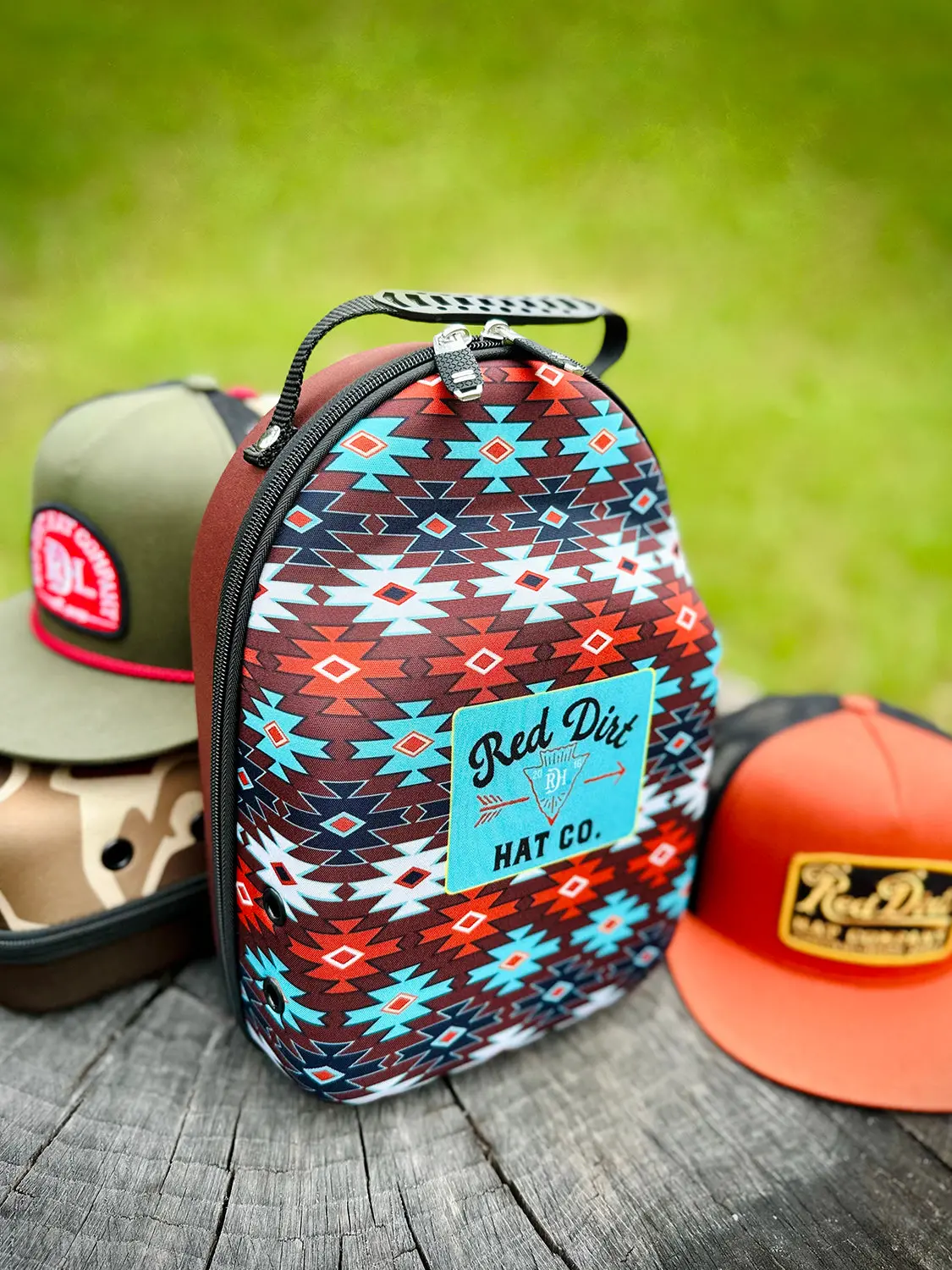 Red Dirt Cap Carrier With Sunglass Holder 1