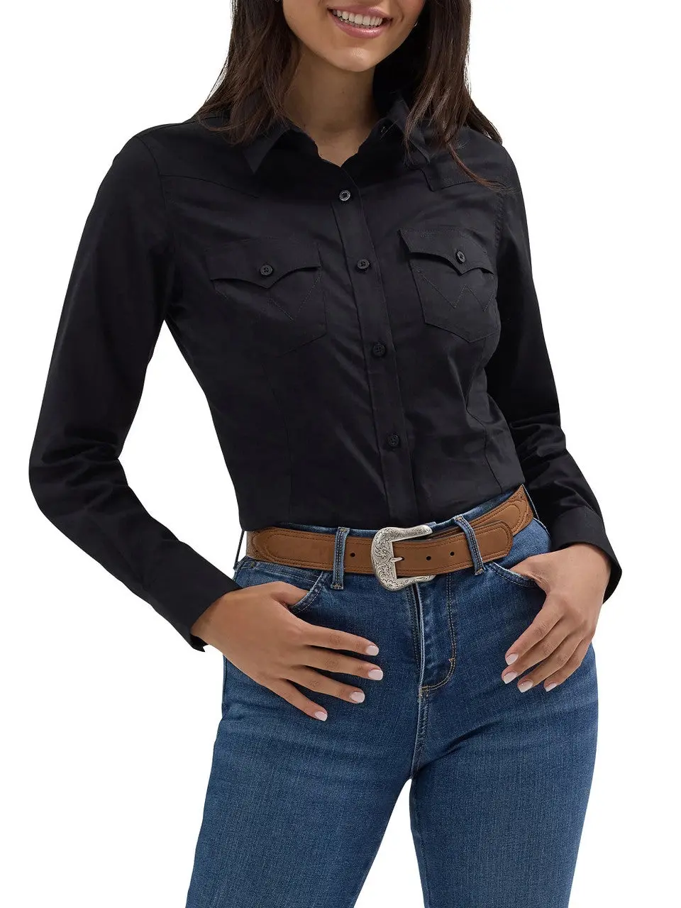 Wrangler Retro® Long Sleeve Solid Shirt 1
