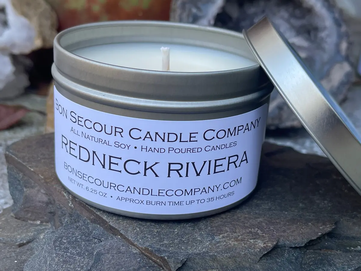 Redneck Riviera Soy Candle Tin 1