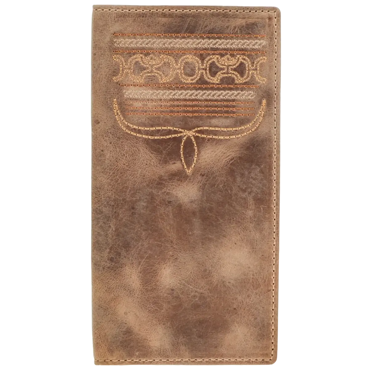 Hooey Dalton Smooth Brown Boot Stitching Rodeo Wallet 1
