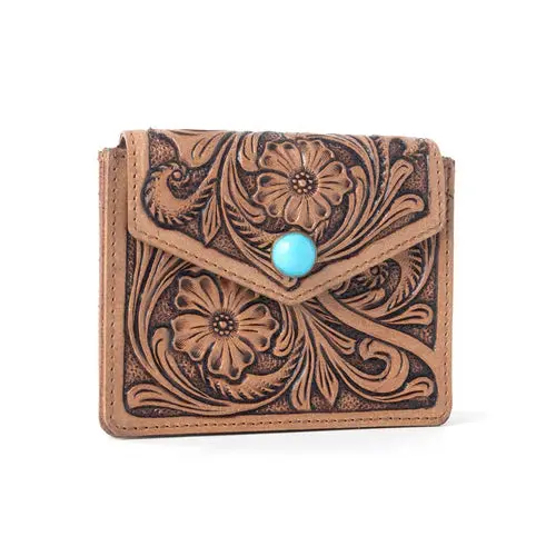 Myra Azura Bloom Leather Credit Card Holder 1