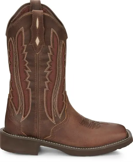 Justin 11" Paisley Spice Square Toe Western Boot 2