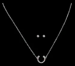 Silver Strike Horseshoe Necklace 1