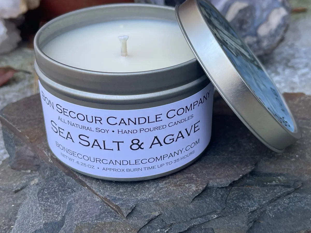 Sea Salt & Agave Candle Tin 1