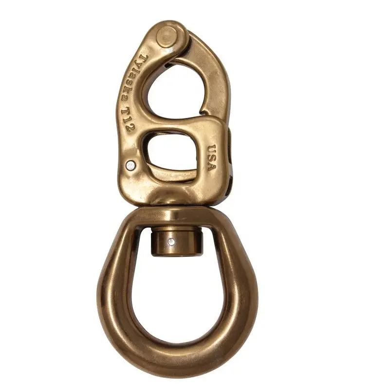 Tylaska 4 1/2" T12 Large Bail Snap Shackle With Bronze Pvd Finish 1