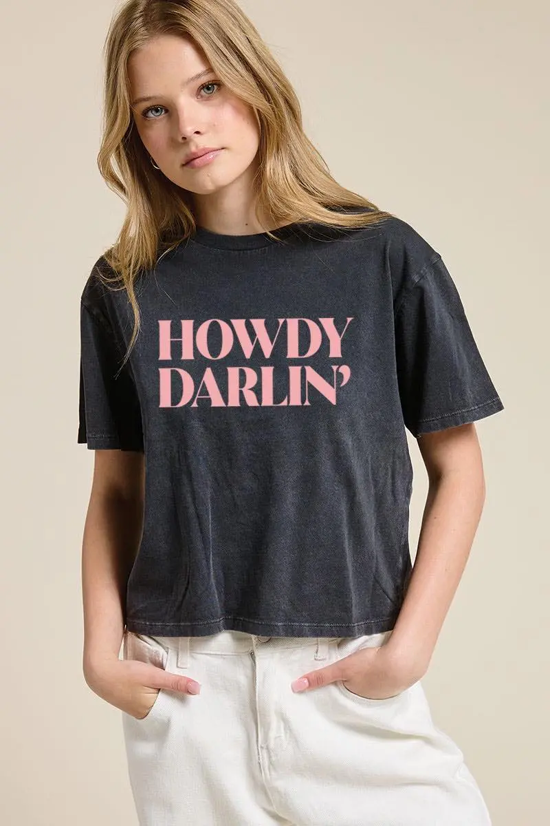 Zutter Howdy Darlin' Graphic Crop Tee 1