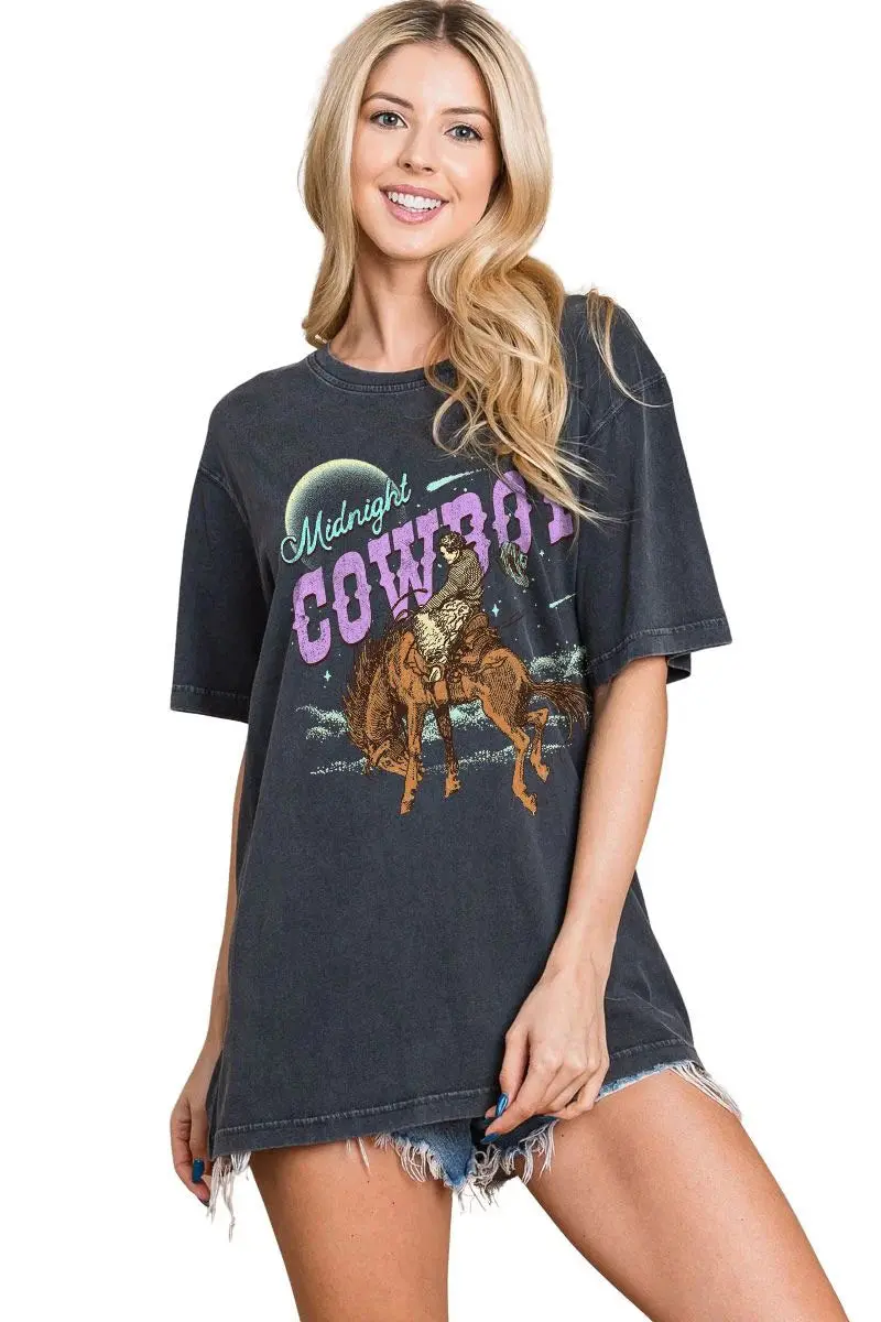 Zutter Midnight Cowboy Western Graphic Tee 1