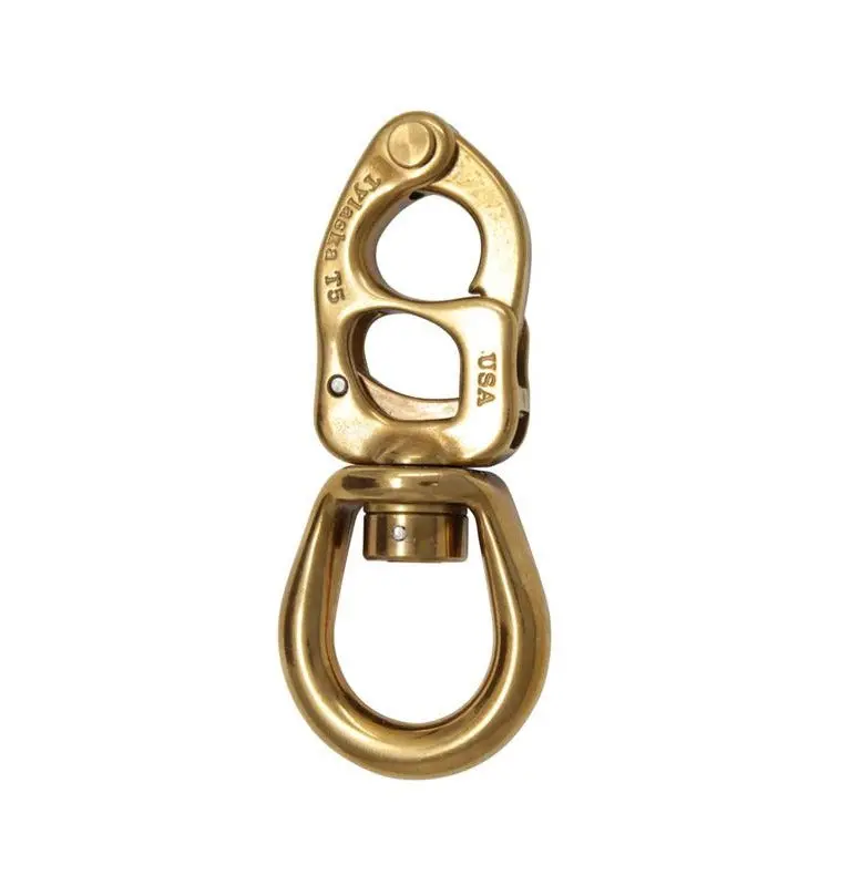 Tylaska 3 5/16" T5 Large Bail Snap Shackle With Bronze Pvd Finish 1
