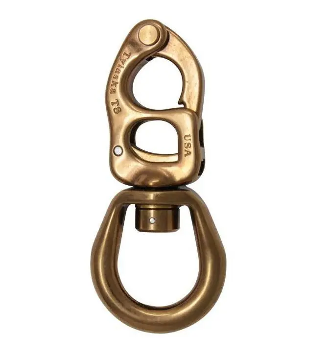 Tylaska 3 5/8" T8 Large Bail Snap Shackle With Bronze Pvd Finish 1