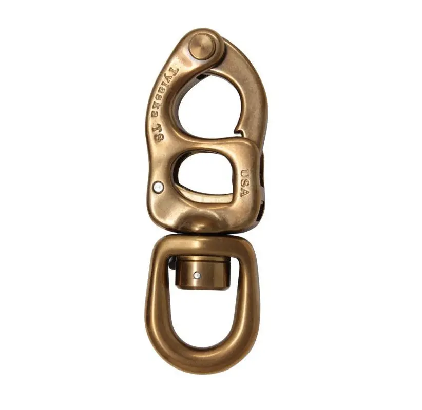 Tylaska 3 7/16" T8 Standard Bail Snap Shackle With Bronze Pvd Finish 1
