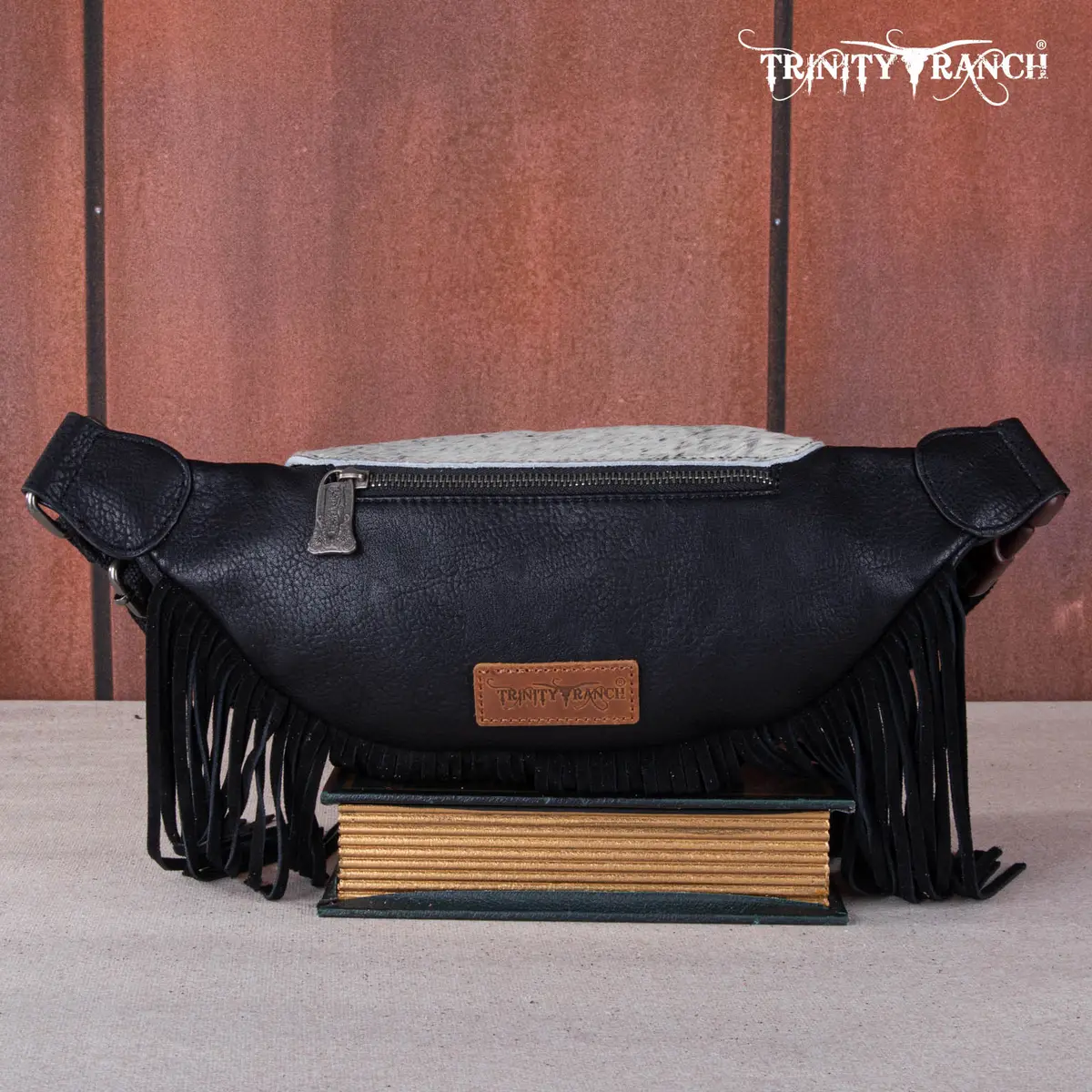 Trinity Ranch Genuine Hair-On Cowhide Fringe Belt Bag 2