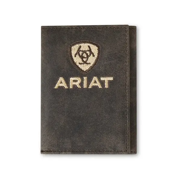 Ariat Crazy Horse Leather Trifold Wallet 1