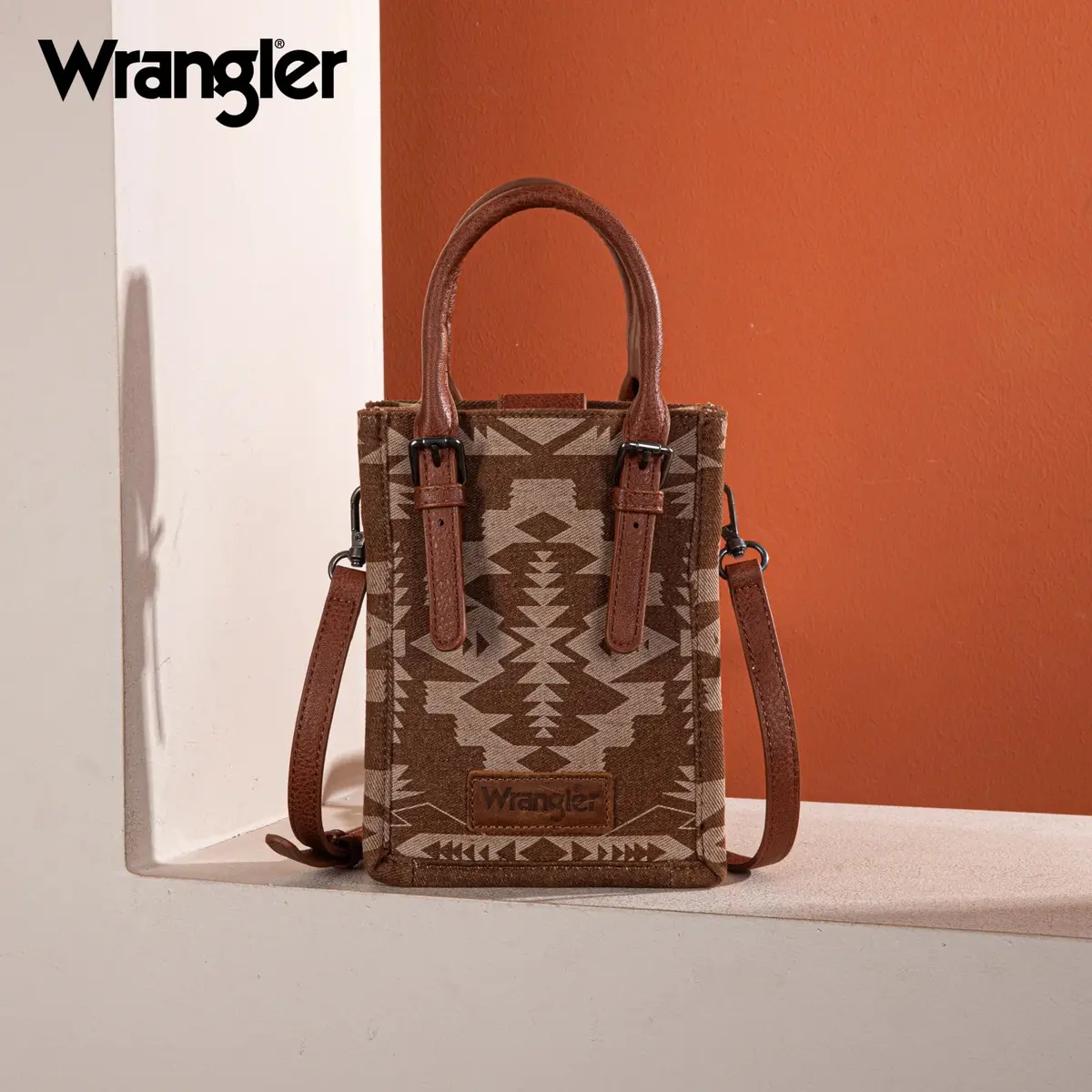 Montana West Wrangler Southwestern Print In Brown 1