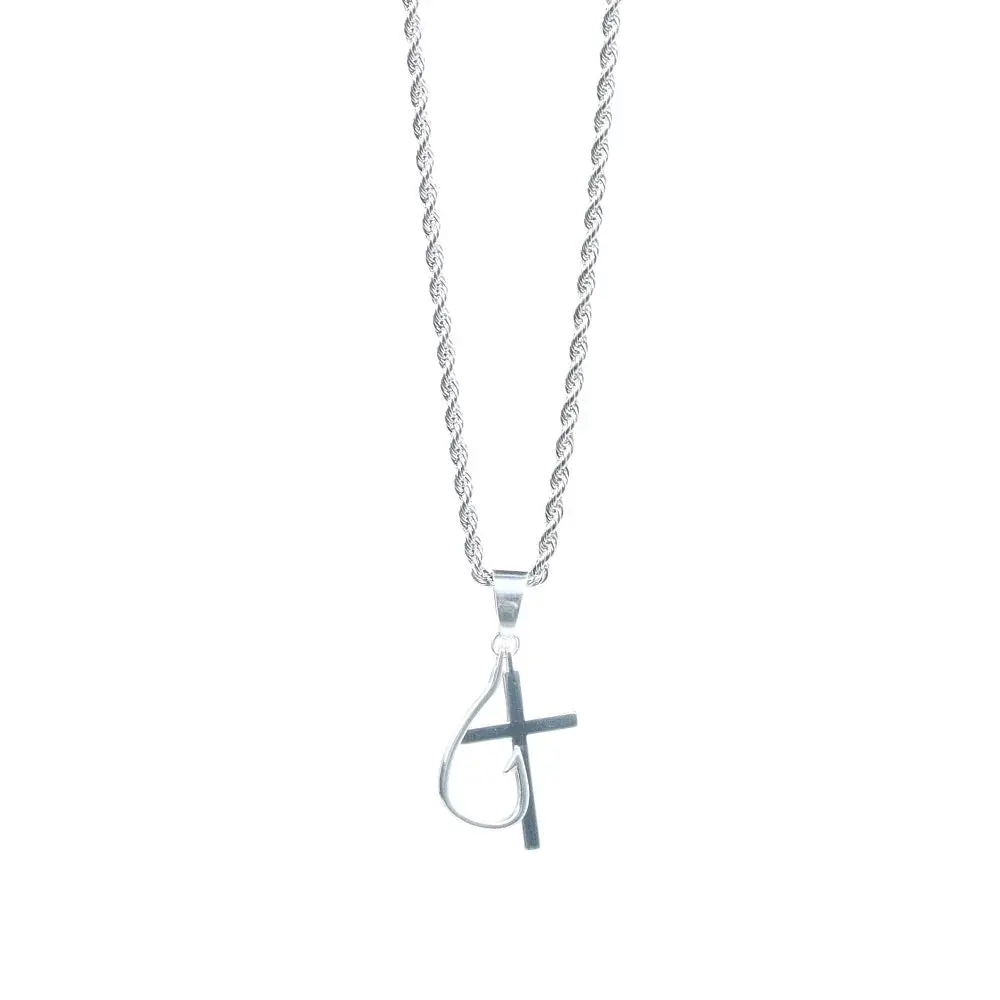 M&F Western Twister Cross/Fish Hook Necklace 1