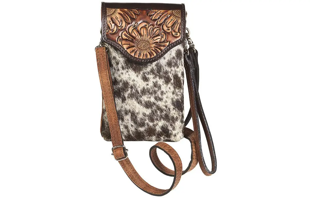 Angel Ranch Spotted Calf Hair Cell Phone Case Bag 1