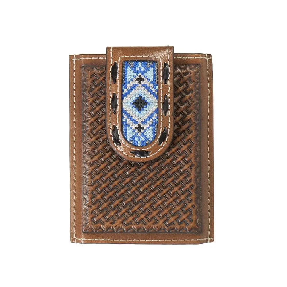 3D Blue Diamond Inlay Money Clip 1