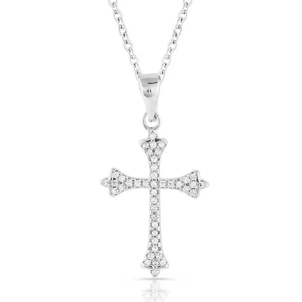 Ethereal Crystal Cross Necklace 1