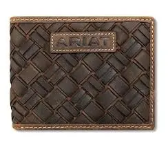 Ariat Bifold Basket Weave Wallet 1