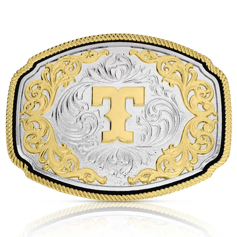 Montana Silversmiths Western Initial T Buckle 1