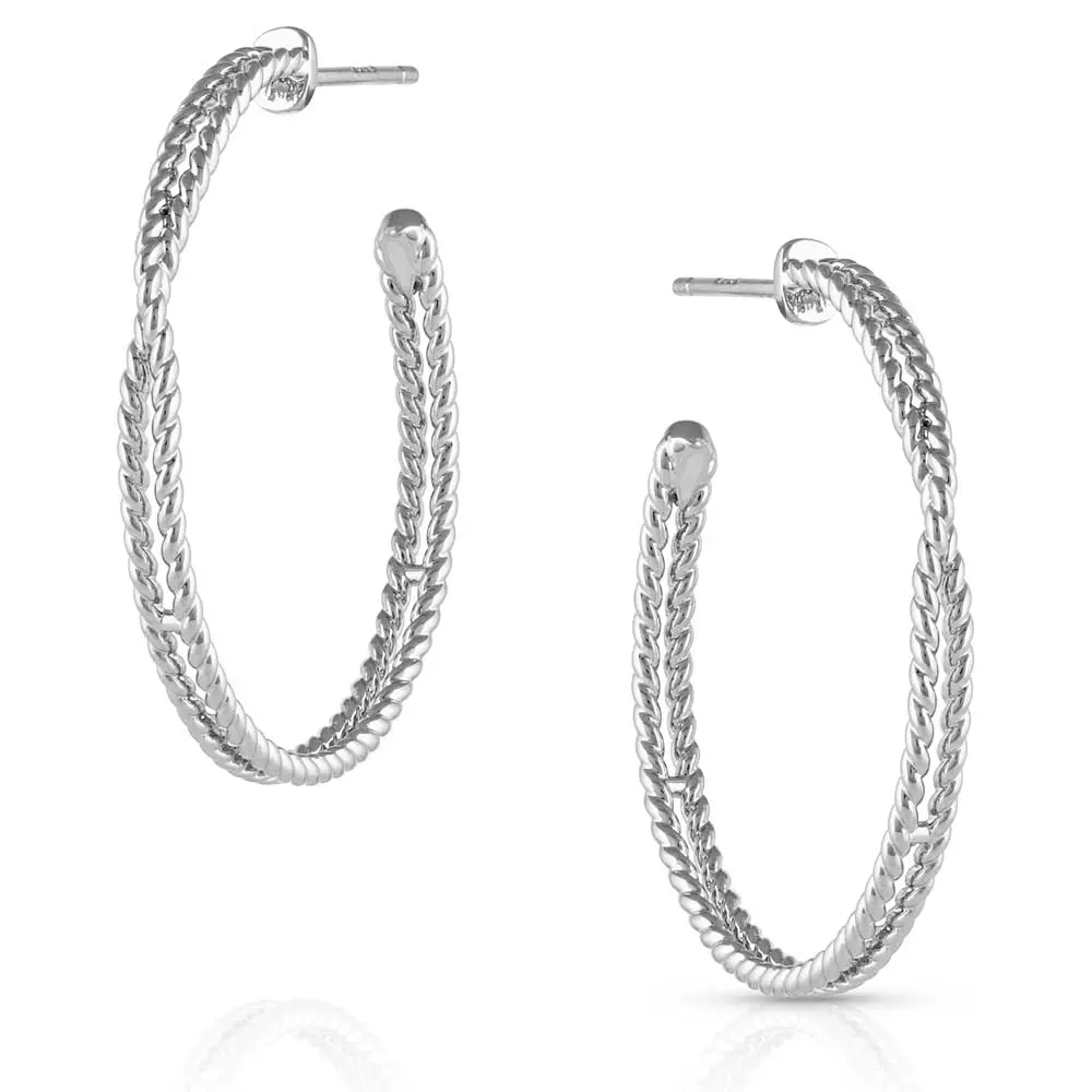 Montana Silversmiths Wrapped Around You Hoop Earrings 1