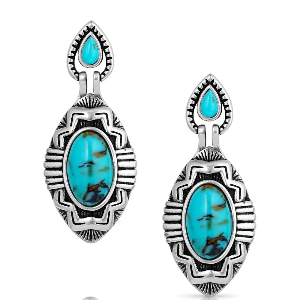 Montana Silversmiths Blue Mesa Turquoise Earrings 1
