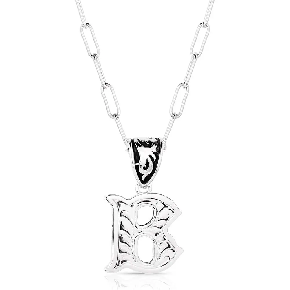 Western Initial B Necklace 1
