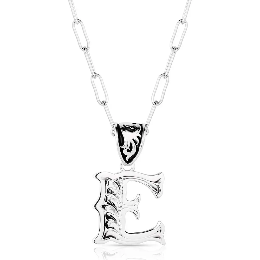 Western Initial E Necklace 1