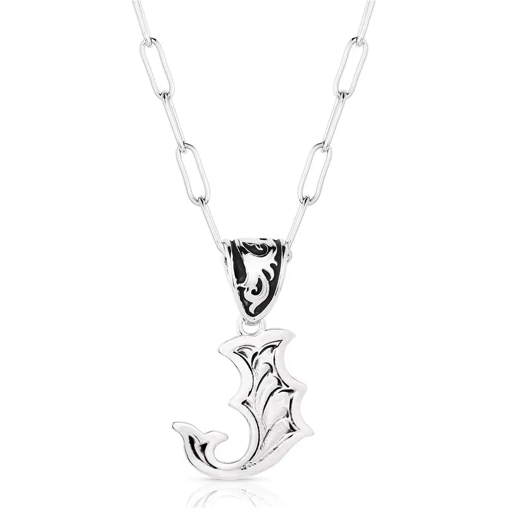 Western Initial J Necklace 1