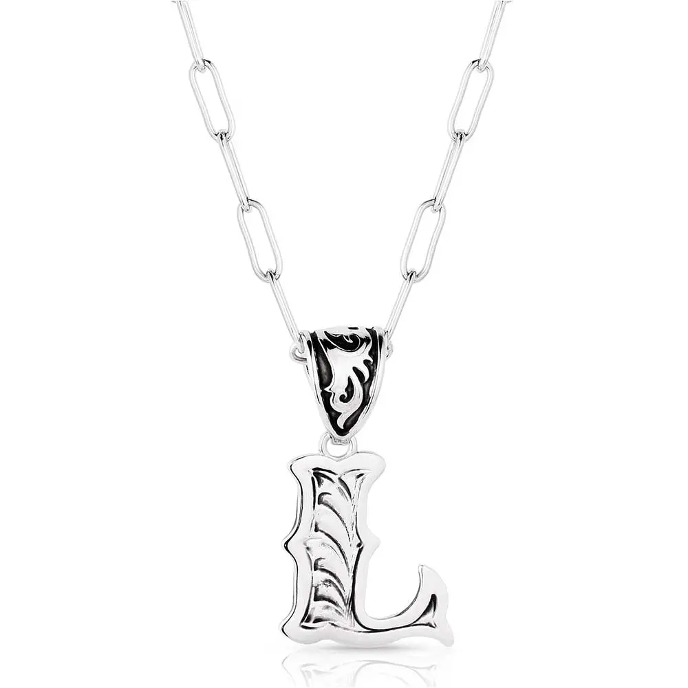 Western Initial L Necklace 1