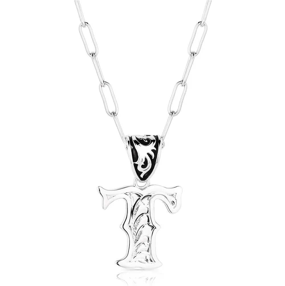 Western Initial T Necklace 1