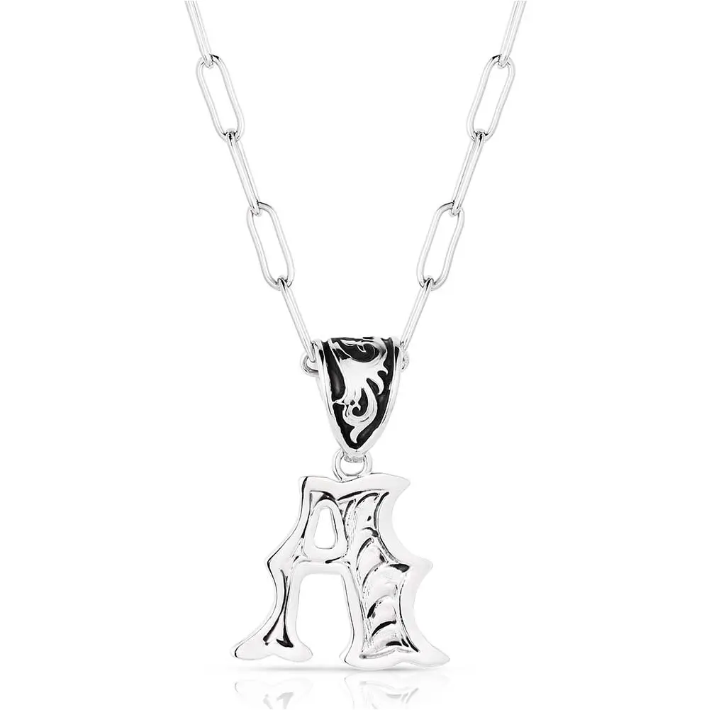 Western Initial A Necklace 1