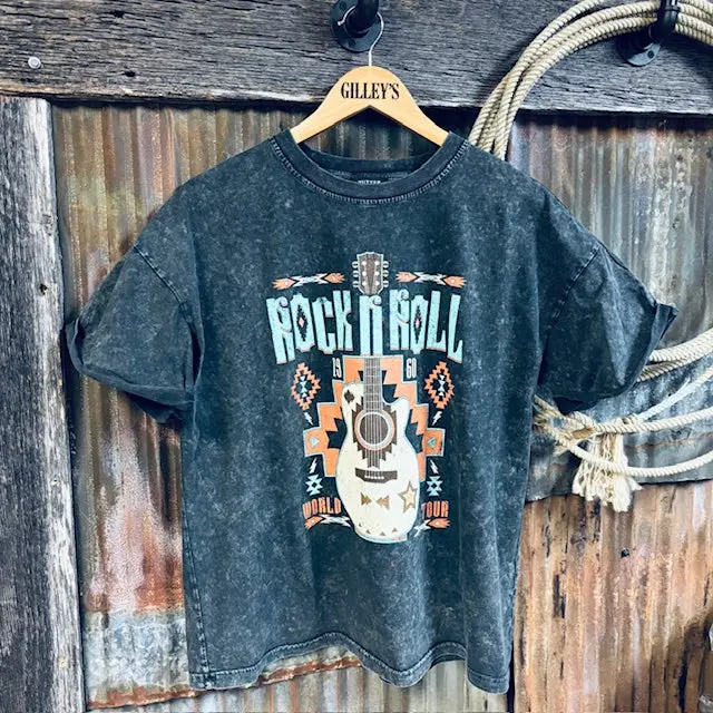 Zutter Rock And Roll Guitar Aztec Graphic Tee 1