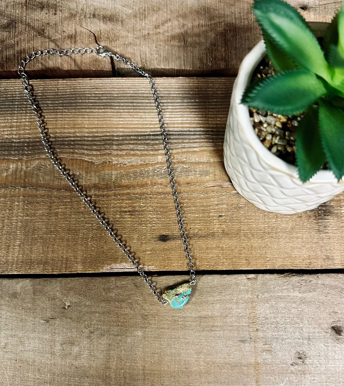 Real Slab Turquoise Choker 1