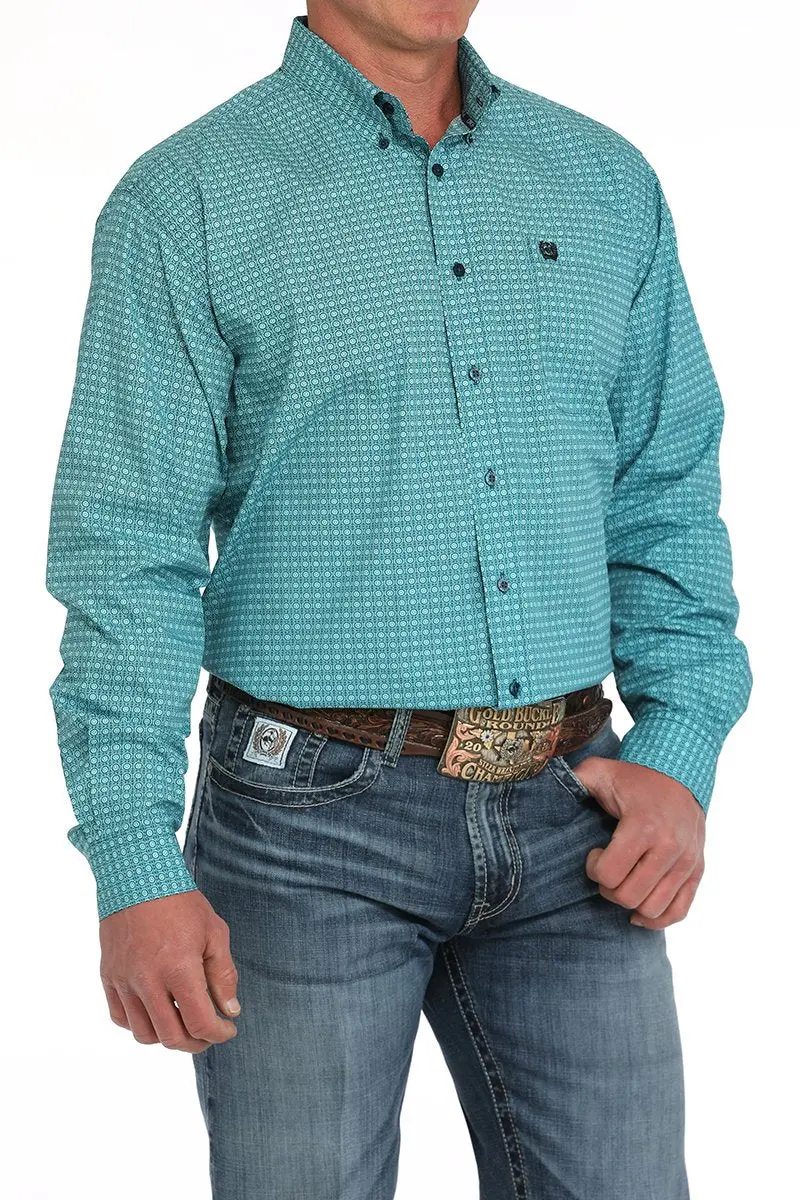 Cinch Medallion Print Button-Down Western Shirt 1