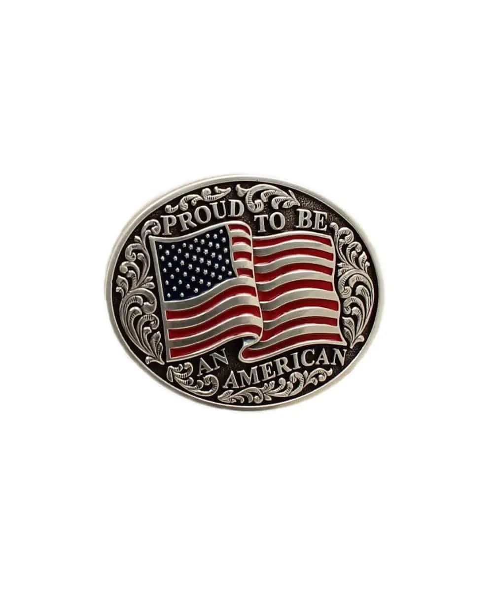 Nocona American Flag Buckle 1