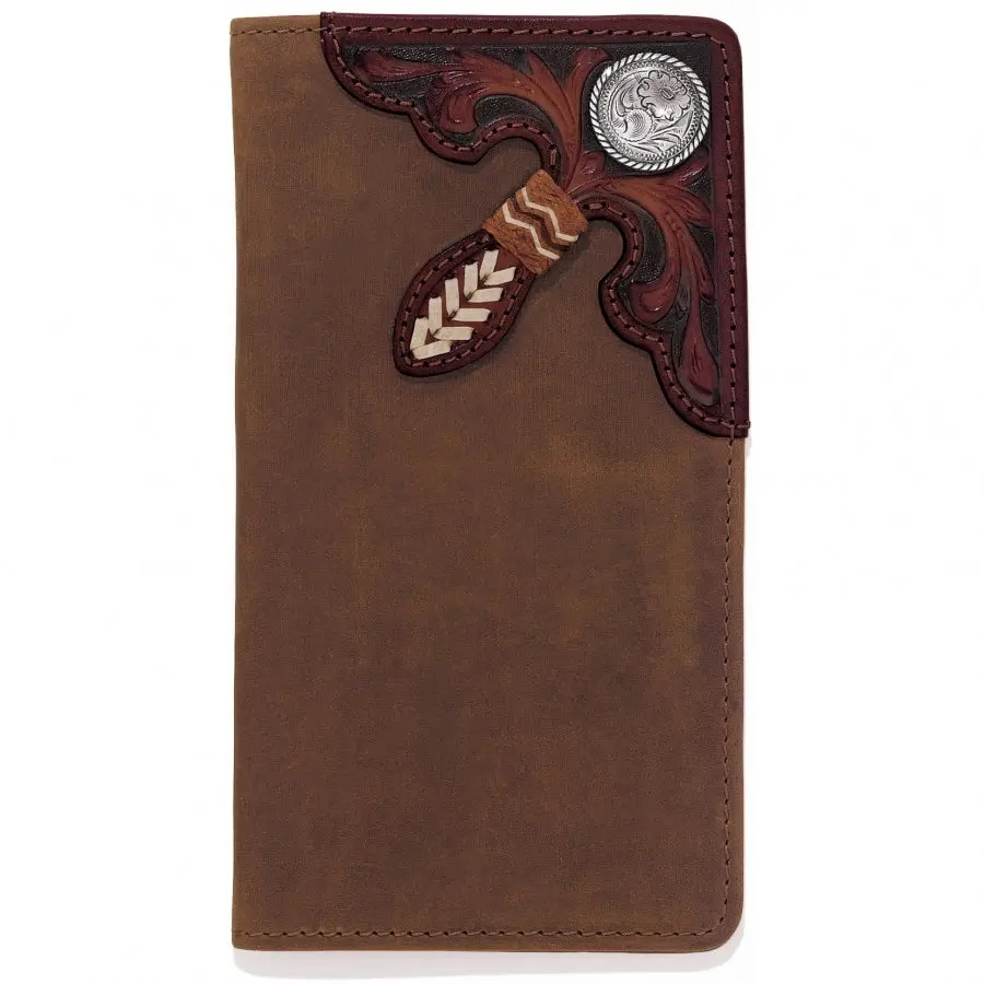 Silver Creek Tooled Buckaroo Checkbook Wallet 1