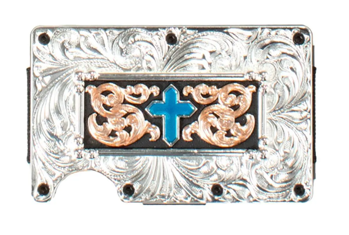 3D Turquoise Cross Utility Wallet 1