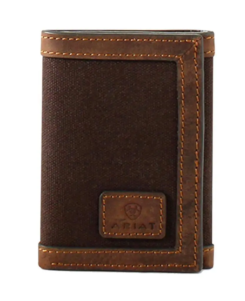 Ariat Canvas Tri Fold Wallet 1