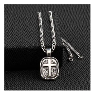 M&F Twister Floral Cross Necklace 1