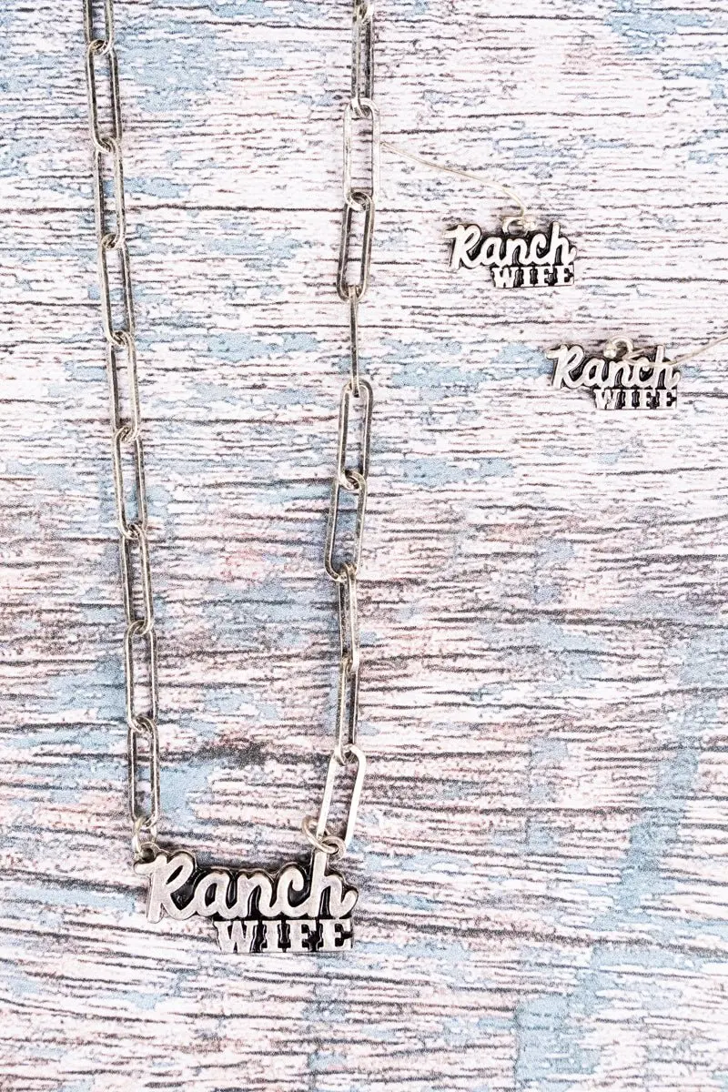 Ranch Wife Silvertone Jewelry Set 1